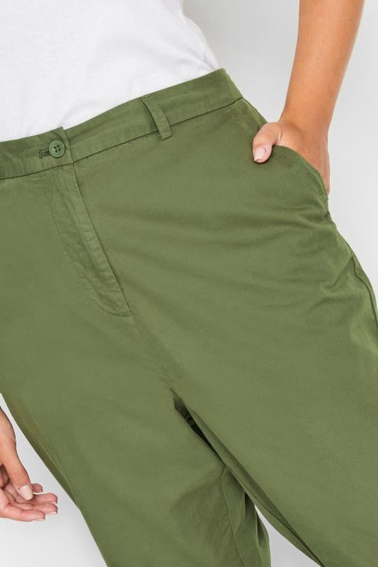 Evans YOURS Curve Khaki Green Cropped Chino Trousers