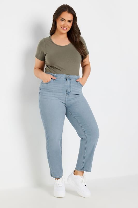 Evans YOURS Curve Light Blue Straight Leg RUBY Jeans