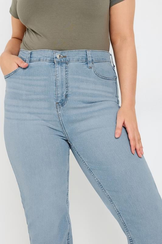 Evans YOURS Curve Light Blue Straight Leg RUBY Jeans