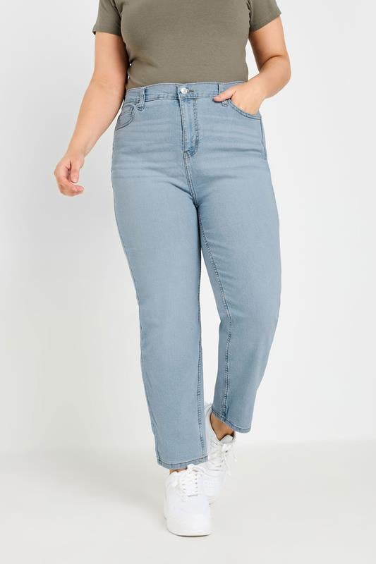 evans YOURS Curve Light Blue Straight Leg RUBY Jeans