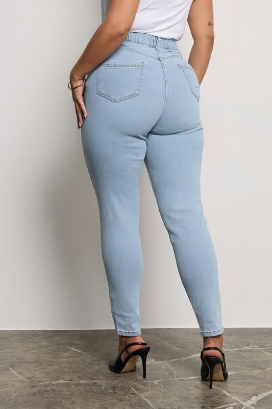 Evans YOURS Curve Light Blue Stretch Skinny AVA Jeans