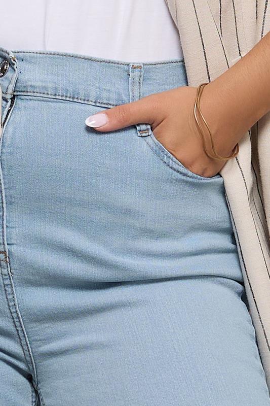 Evans YOURS Curve Light Blue Stretch Skinny AVA Jeans