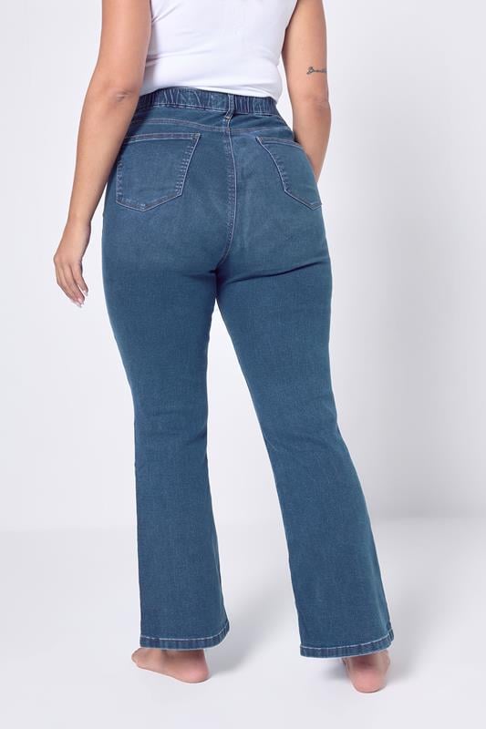 Evans YOURS Curve Mid Blue Bootcut Stretch ISLA Jeans