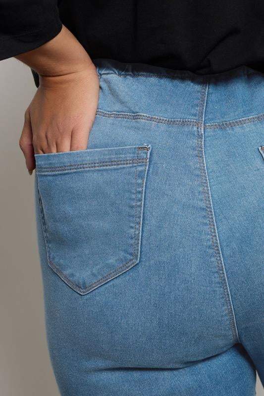 Evans YOURS Curve Mid Blue Cropped Stretch JENNY Jeggings