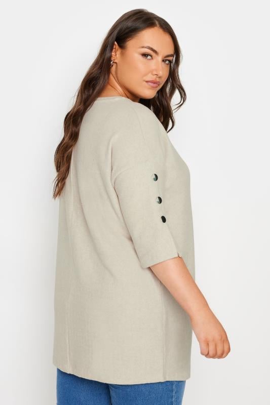 Evans YOURS Curve Natural Brown Soft Touch Button Top