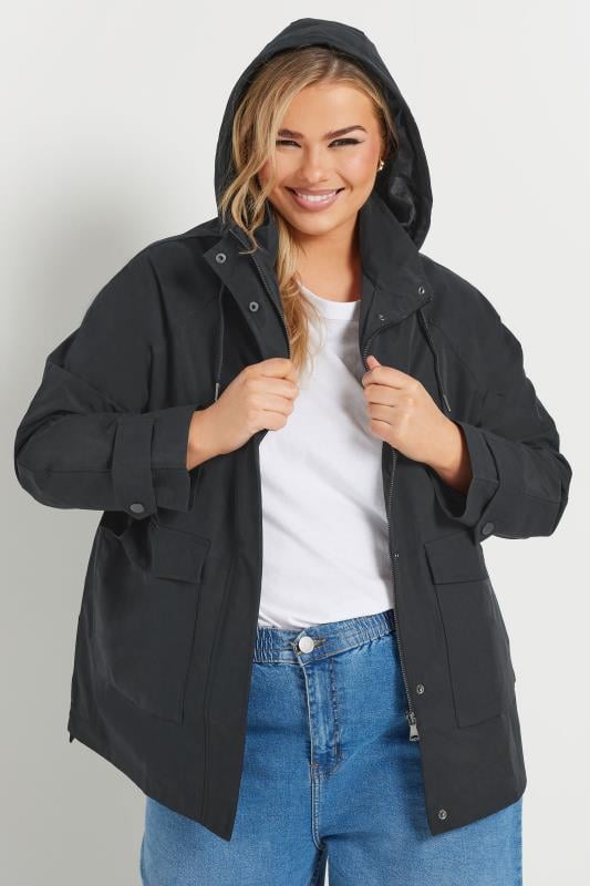 Evans YOURS Curve Navy Blue Raglan Lightweight Jacket