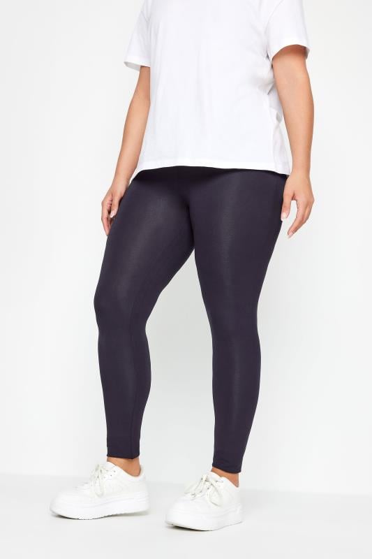 Evans YOURS Curve Navy Blue Soft Touch Stretch Leggings