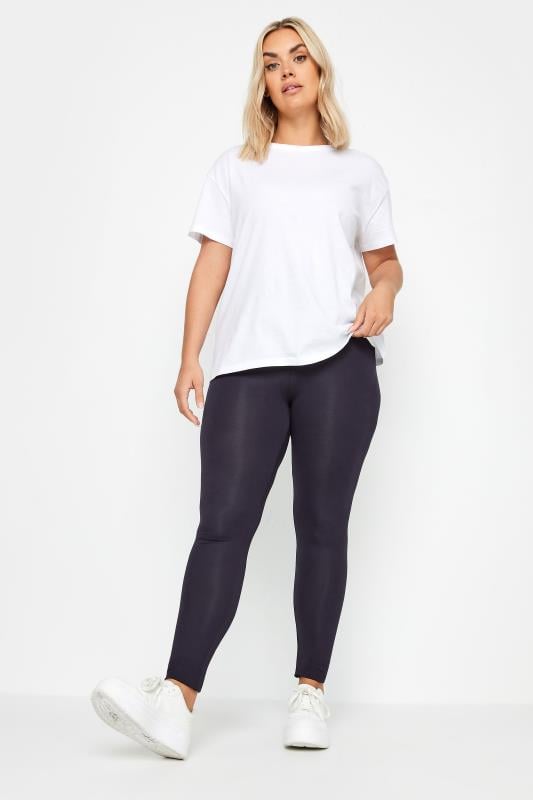 Evans YOURS Curve Navy Blue Soft Touch Stretch Leggings