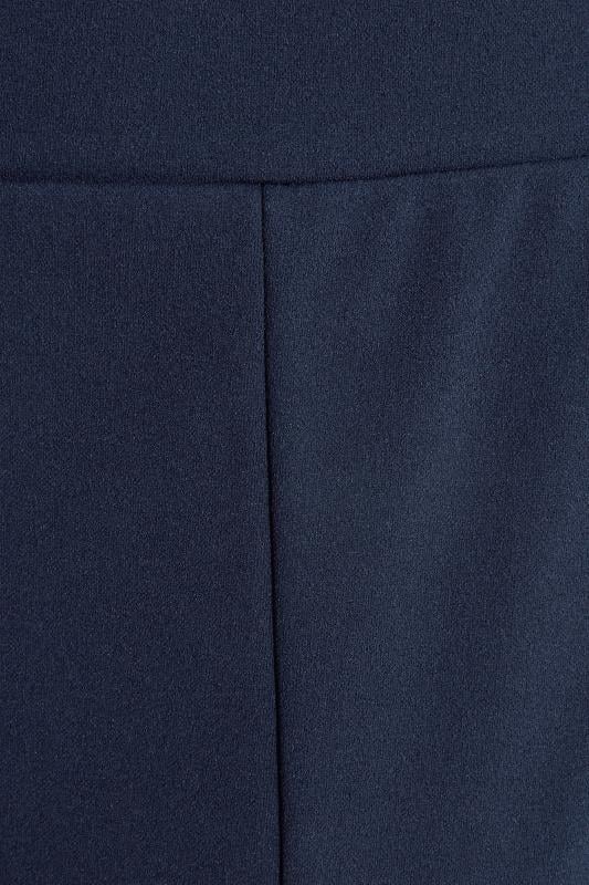 Evans YOURS Curve Navy Blue Stretch Tapered Trousers