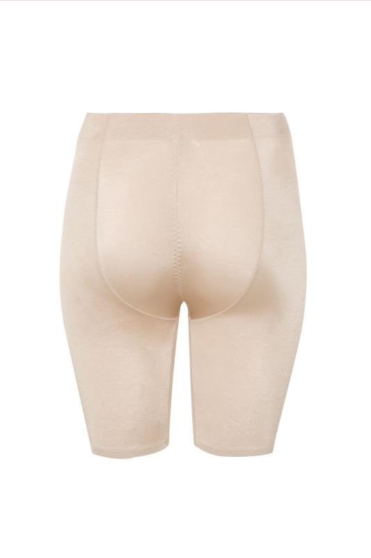 Evans YOURS Curve Nude Satin Control High Waisted Shorts