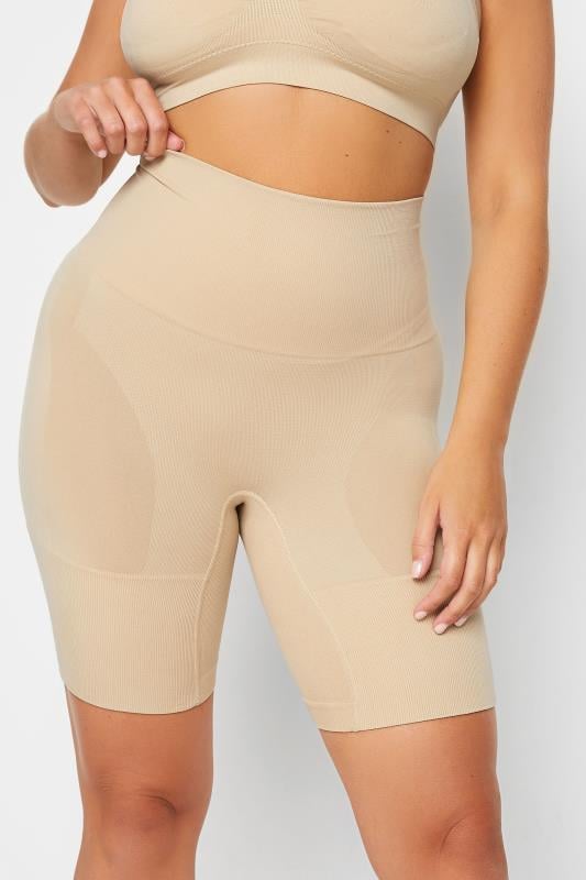 evans YOURS Curve Nude Seamless Control High Waisted Shorts