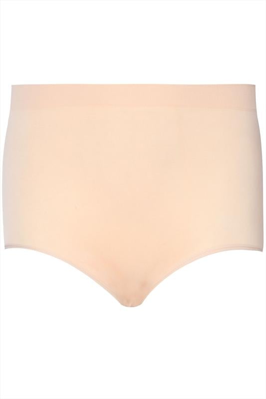 Evans YOURS Curve Nude Seamless Light Control High Waisted Full Briefs