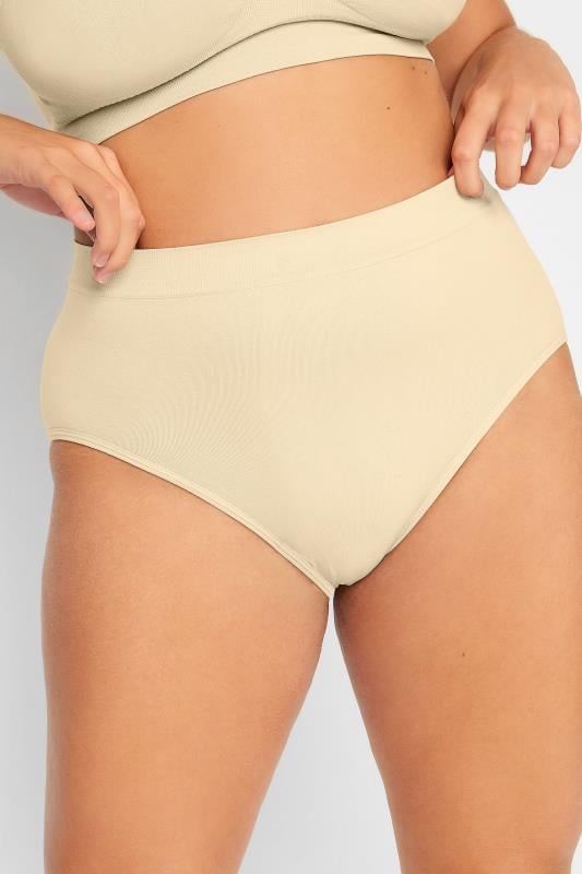 evans YOURS Curve Nude Seamless Light Control High Waisted Full Briefs