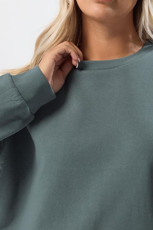 Evans YOURS Curve Petrol Blue Sweatshirt & Jogger Set