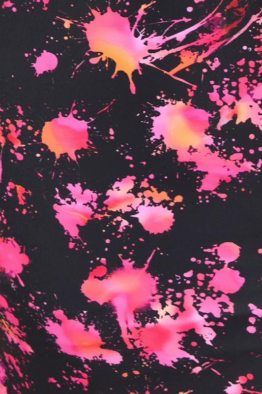Evans YOURS Curve Pink Active Splash Print Swimsuit