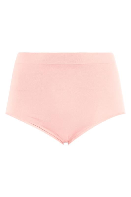 Evans YOURS Curve Pink Seamless Light Control High Waisted Full Briefs
