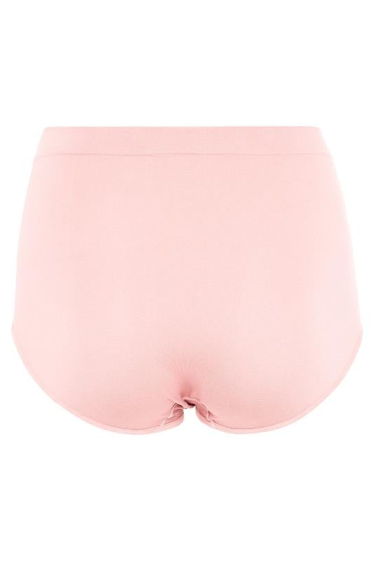 Evans YOURS Curve Pink Seamless Light Control High Waisted Full Briefs