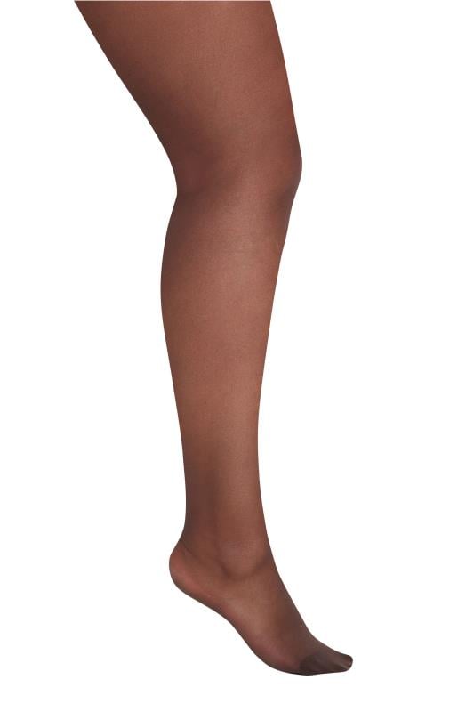 Evans YOURS Curve Quartz Brown Sheer Luxury 30 Denier Tights