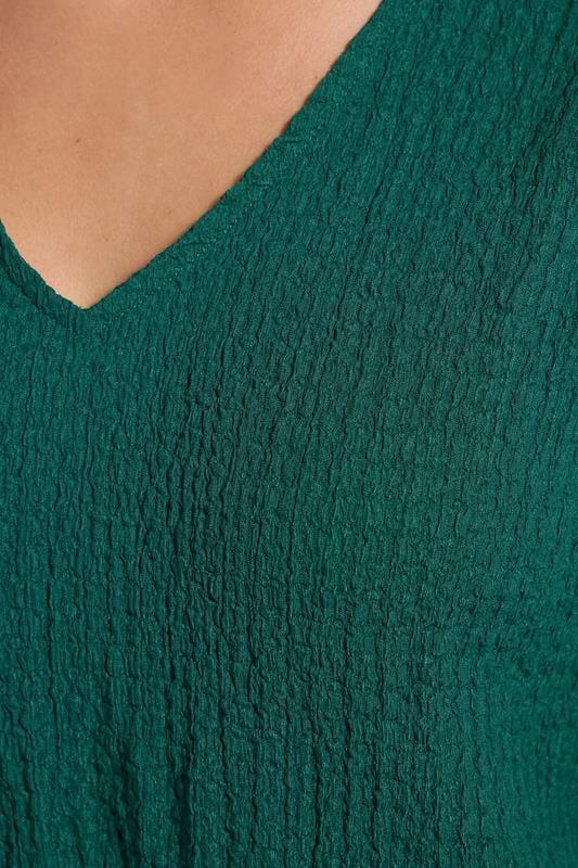 Evans YOURS Curve Teal Green Textured Swing Vest Top