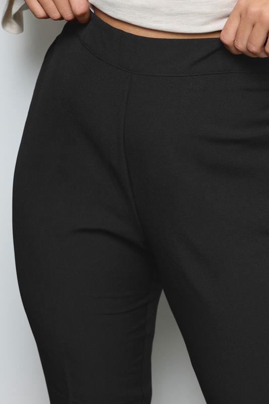 Evans YOURS Curve The Perfect Fit Black Elasticated Tapered Stretch Trousers