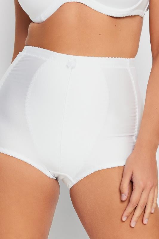 evans YOURS Curve White Medium Control High Waisted Full Briefs