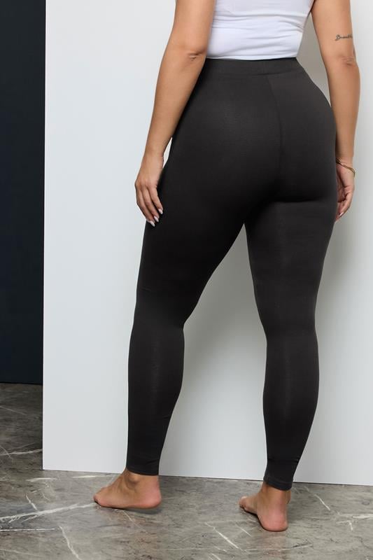 Evans YOURS FOR GOOD 2 PACK Curve Black Cotton Stretch Leggings