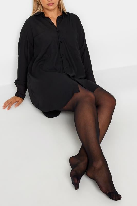 Evans YOURS FOR GOOD 3 PACK Black 15 Denier Ladder Resist Tights