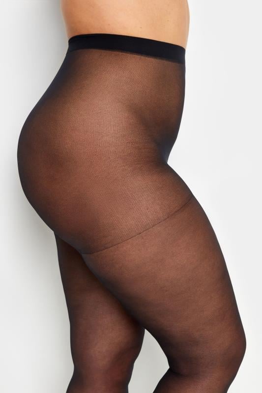 Evans YOURS FOR GOOD 3 PACK Black 15 Denier Ladder Resist Tights