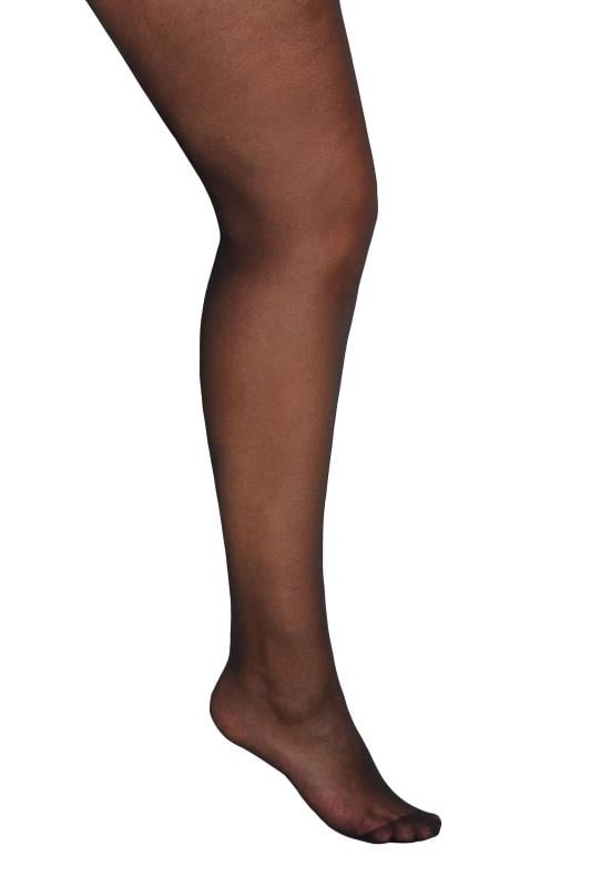 Evans YOURS FOR GOOD 3 PACK Black 15 Denier Ladder Resist Tights