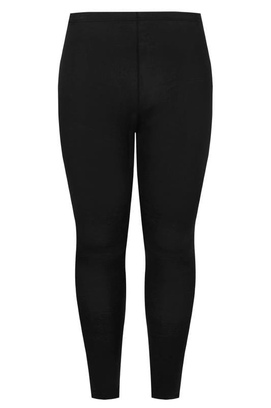 Evans YOURS FOR GOOD Curve Black Cotton Stretch Leggings