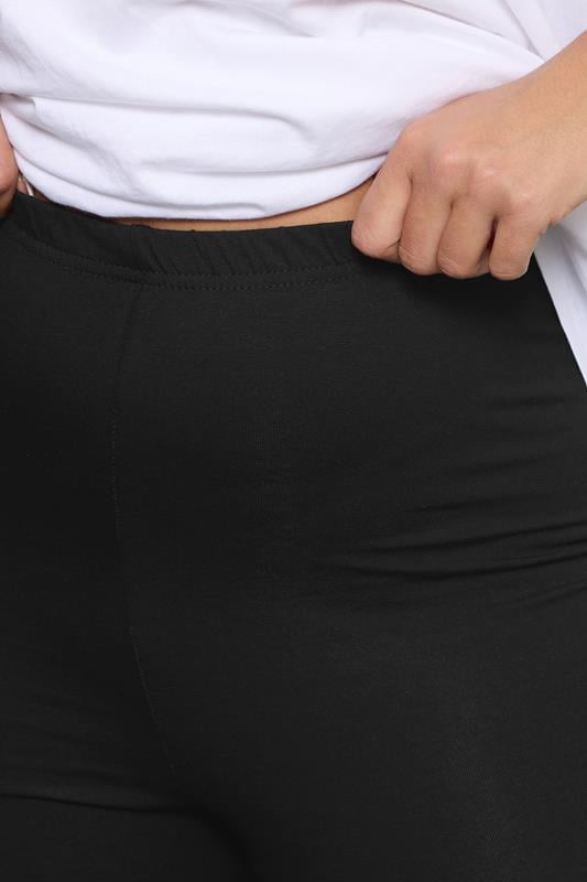 Evans YOURS FOR GOOD Curve Black Essential Cotton Stretch Cycling Shorts