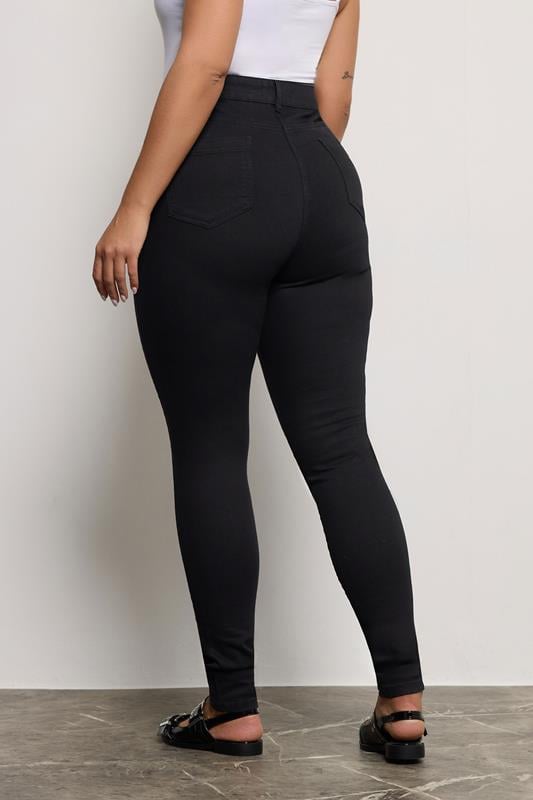 Evans YOURS FOR GOOD Curve Black Skinny Stretch AVA Jeans