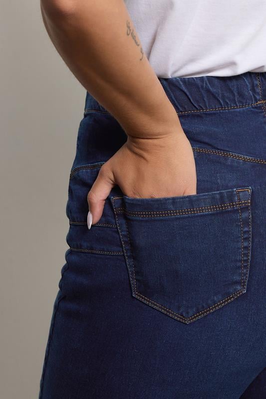 Evans YOURS FOR GOOD Curve Indigo Blue Pull On Bum Shaper Stretch LOLA Jeggings