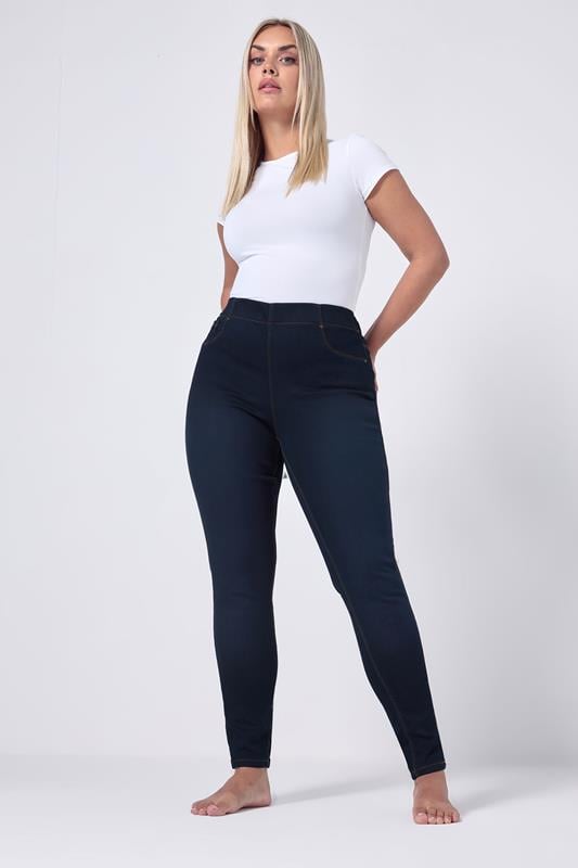 Evans YOURS FOR GOOD Curve Indigo Stretch Blue Pull On JENNY Jeggings