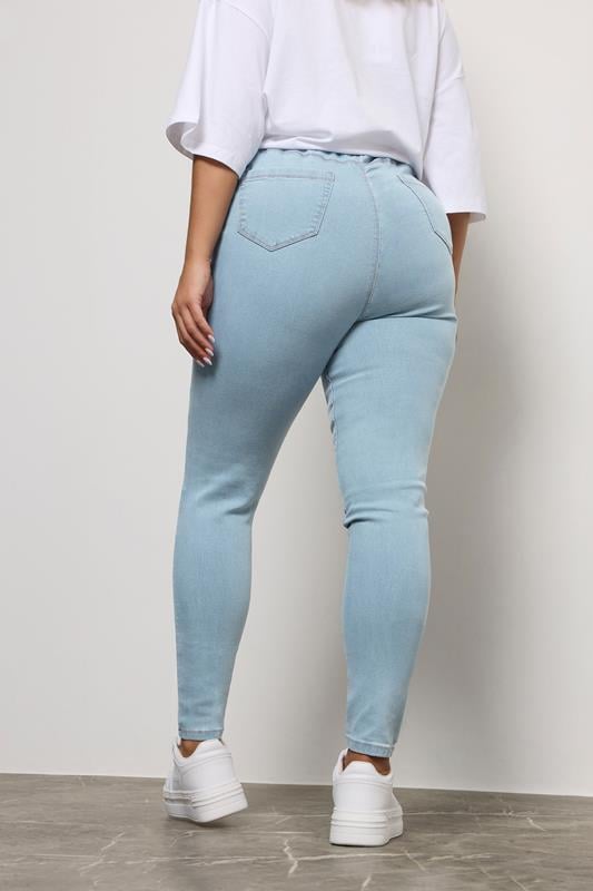 Evans YOURS FOR GOOD Curve Light Blue Pull On Stretch JENNY Jeggings