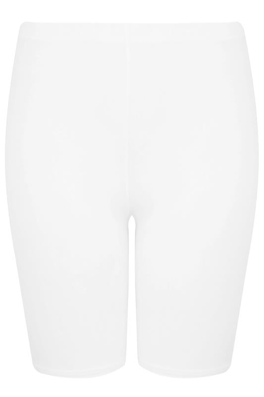 Evans YOURS FOR GOOD Curve White Essential Cotton Stretch Cycling Shorts