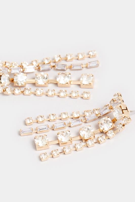 Evans Yours Gold Tone Diamante Tassel Drop Earrings