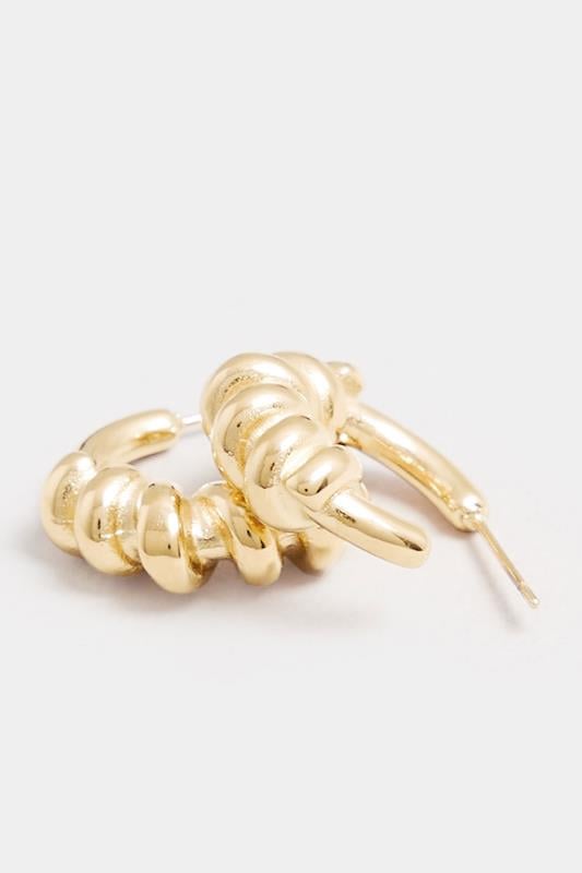 Evans Yours Gold Tone Stainless Steel Coil Hoop Earrings