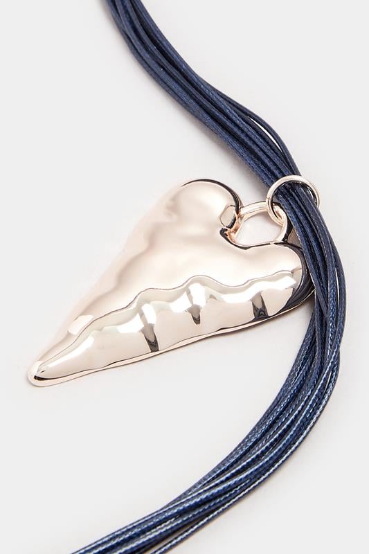 Evans Yours Gold Tone Statement Heart Pendant Necklace