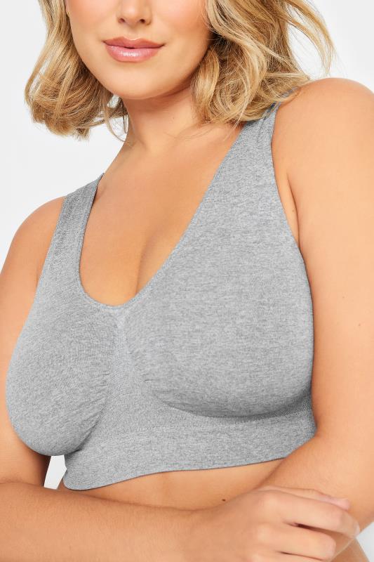 Evans YOURS Grey Seamless Non-Padded Non-Wired Bralette