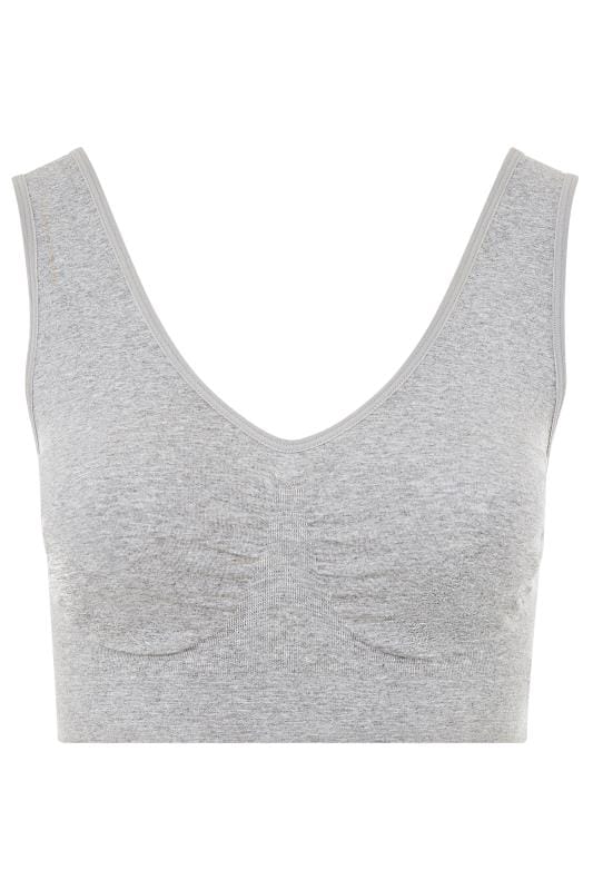 Evans YOURS Grey Seamless Non-Padded Non-Wired Bralette