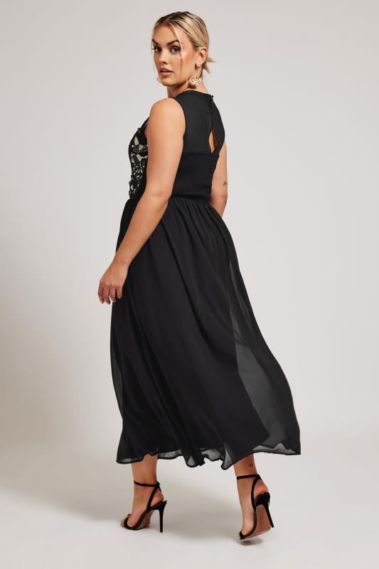 Evans YOURS LONDON Curve Black Lace Bodice Maxi Dress