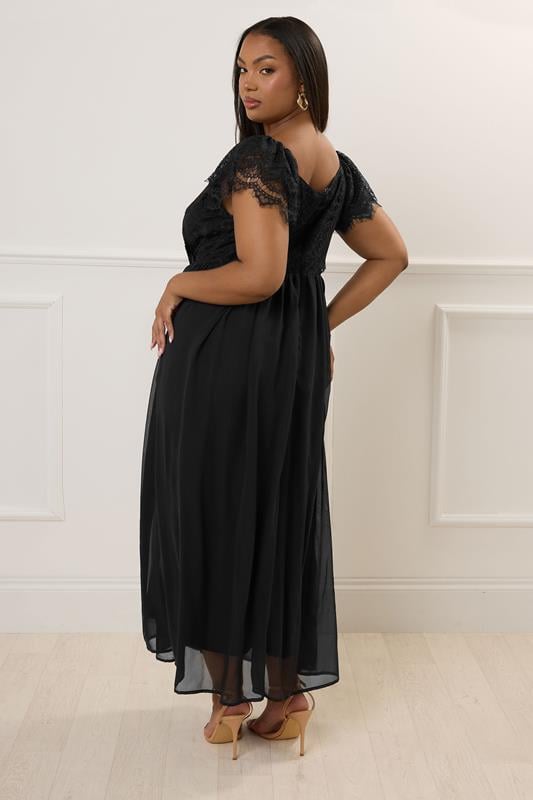 Evans YOURS LONDON Curve Black Lace Maxi Wrap Dress