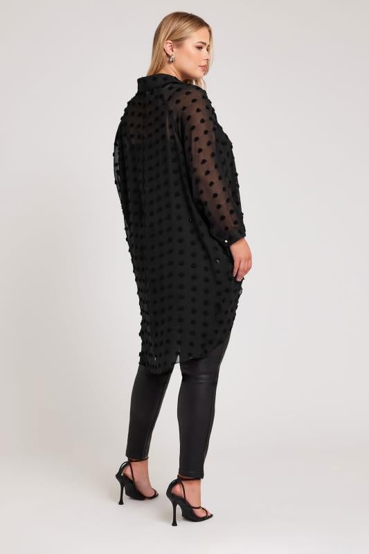 Evans YOURS LONDON Curve Black Longline Batwing Sleeve Shirt
