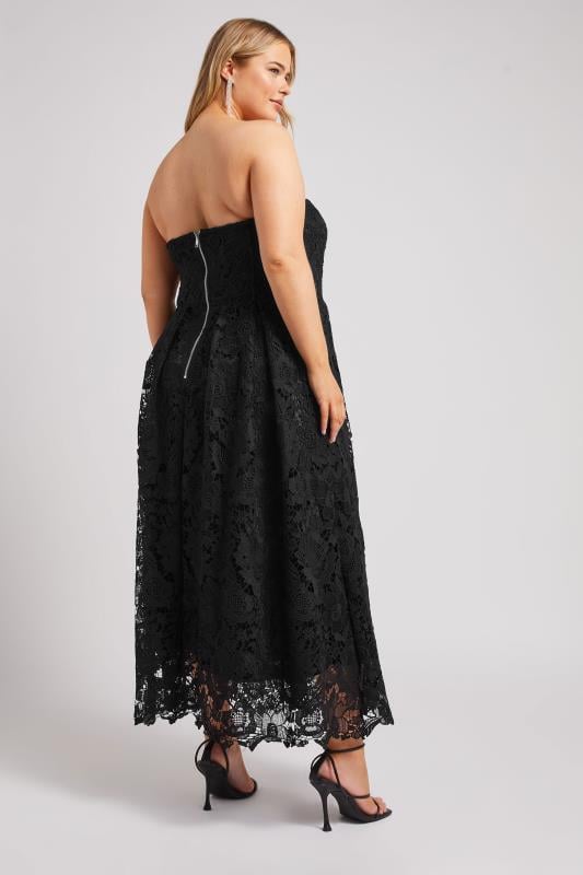 Evans YOURS LONDON Curve Black Sleeveless Premium Lace Maxi Dress
