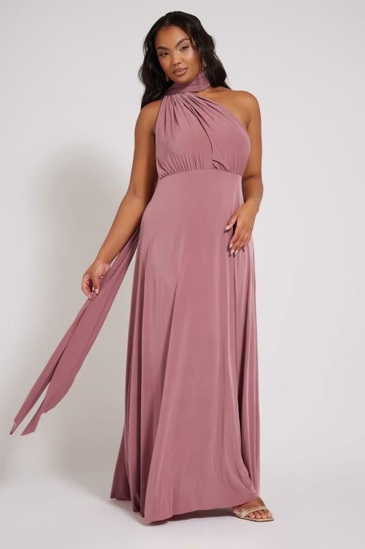 Evans YOURS LONDON Curve Blush Pink Multiway Maxi Dress