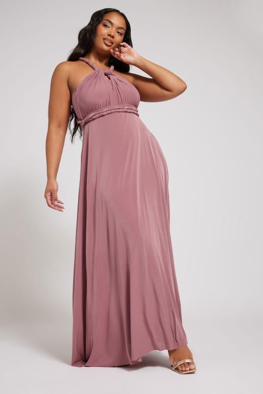Evans YOURS LONDON Curve Blush Pink Multiway Maxi Dress