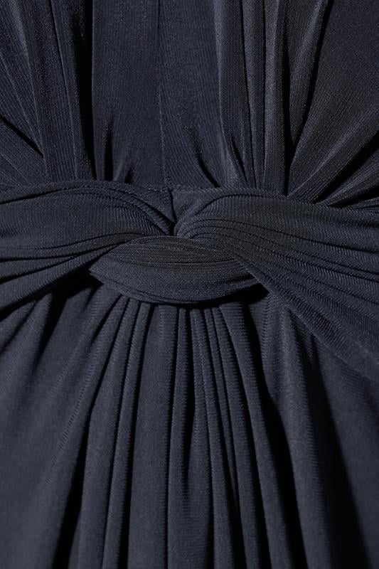 Evans YOURS LONDON Curve Navy Blue Knotted Front Maxi Dress