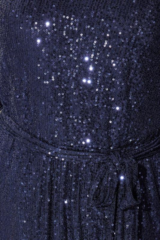 Evans YOURS LONDON Curve Navy Blue Sequin Maxi Dress