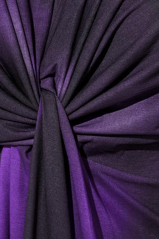 Evans YOURS LONDON Curve Purple Abstract Print Knot Front Maxi Dress